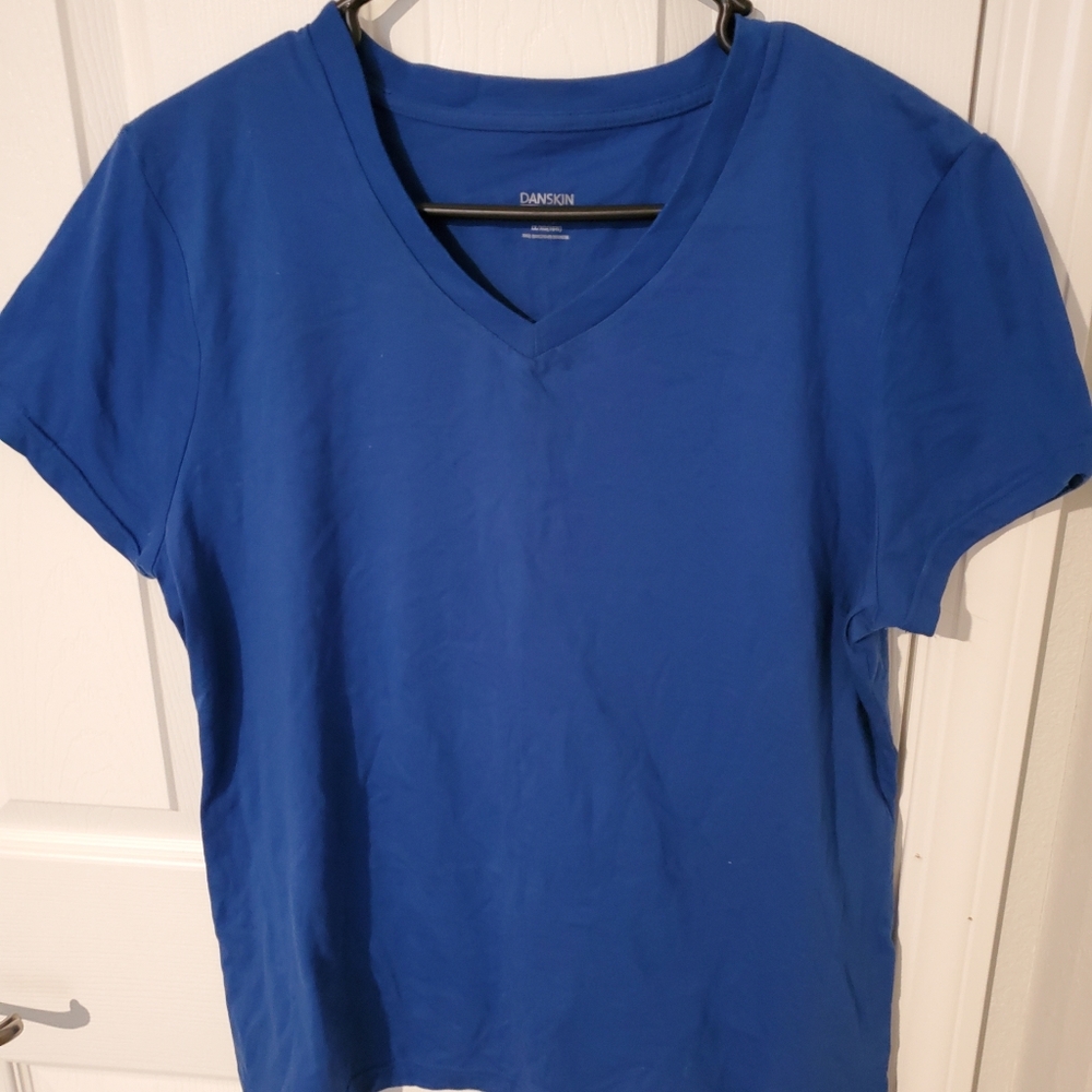 Plain blue tee shirt